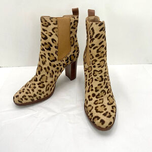 Lauren Ralph Lauren Mylah Bootie Women’s 6.5 Leopard Print Heeled NWOB